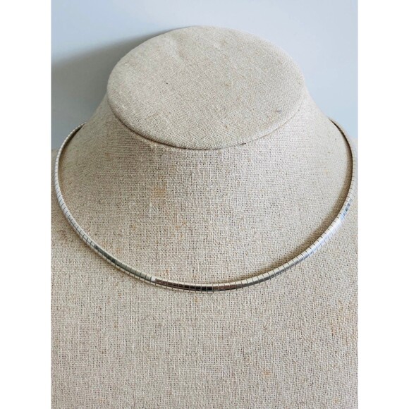 19.49g 4mm GM 925 Italy sterling silver omega chain Necklace 16"